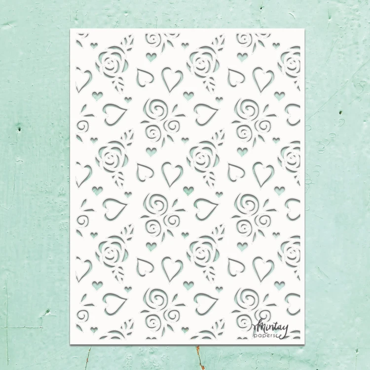 Mintay Kreativa - Szablon - Hearts & Roses