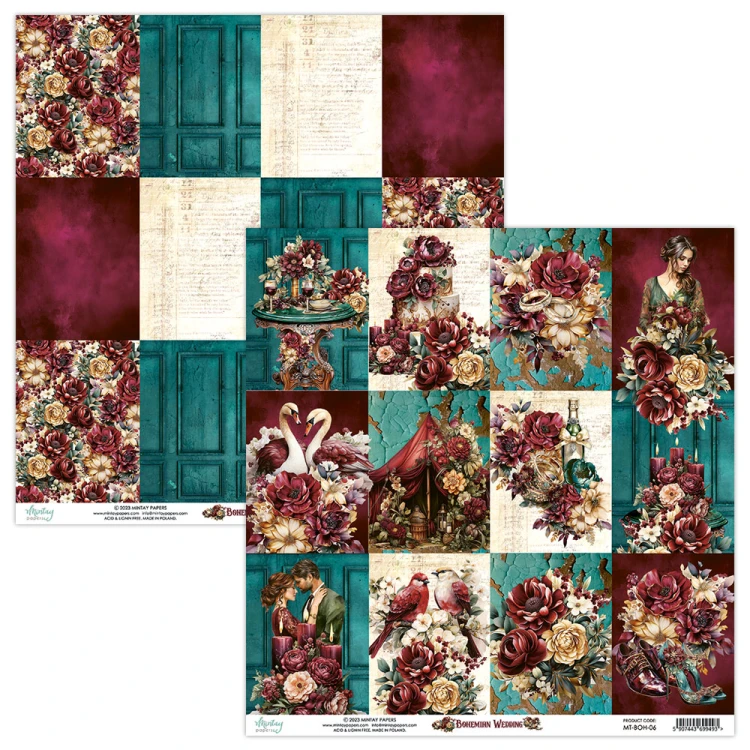 Papier 30,5 x 30,5 cm - Bohemian Wedding 06