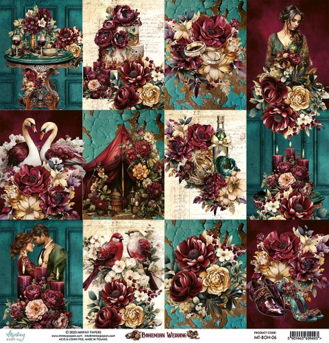 Papier 30,5 x 30,5 cm - Bohemian Wedding 06