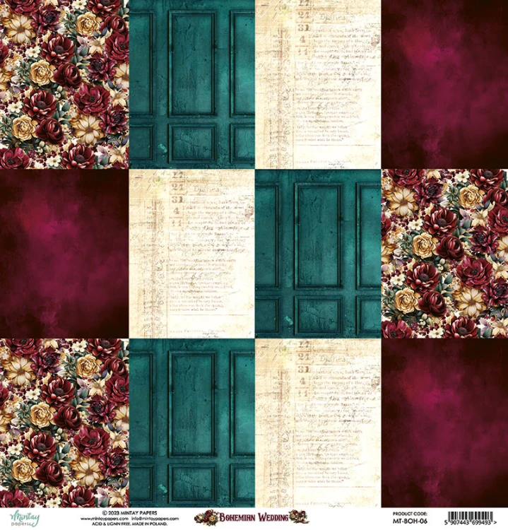 Papier 30,5 x 30,5 cm - Bohemian Wedding 06