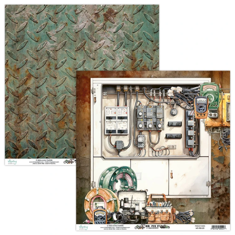 Papier 30,5 x 30,5 cm - Mr. Fix It 01